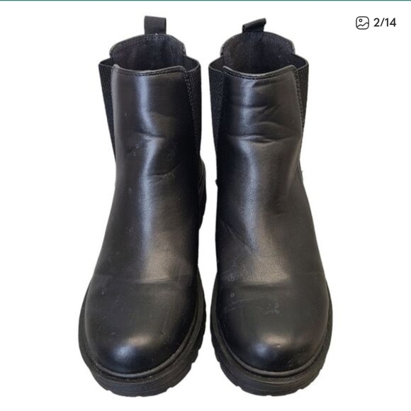 Soda Shoes - Soda Pilot Womens Lug Sole Low Heel Chelsea Fashion Black Ankle Booties 9